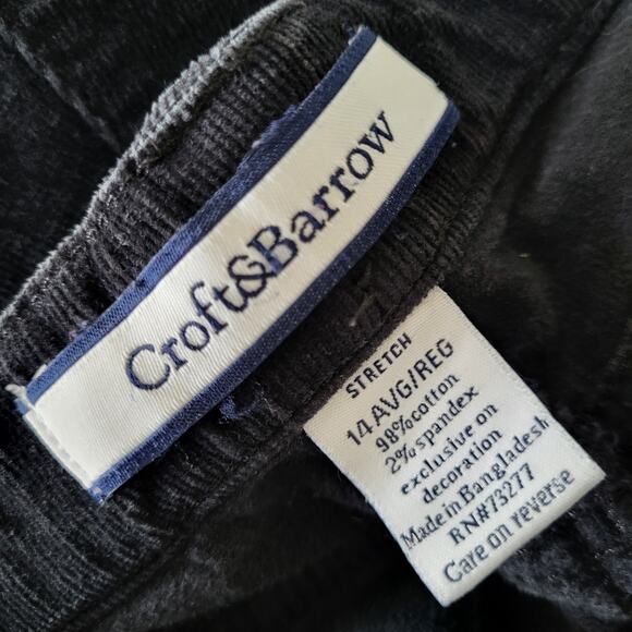 Croft & Barrow Black Corduroy Straight Leg Pants Womens 14 Average Stretch 34x29 - Picture 3 of 10